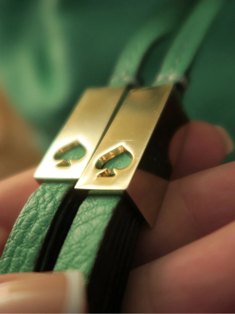 Kate Spade Green Leather Drawstring Cooper Bucket Bag